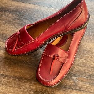 Elegant Red Loafers for Women